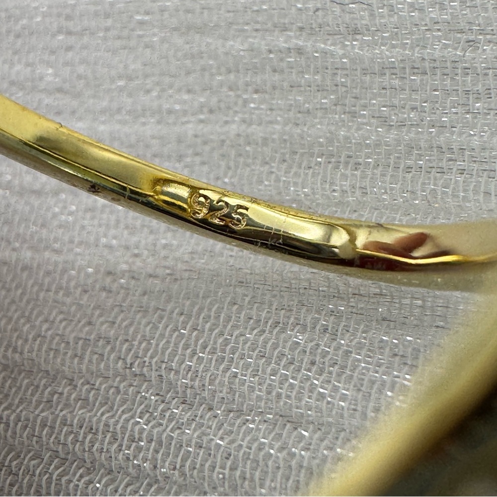 S925 Gold Pavé X Ring - Picture 4 of 4